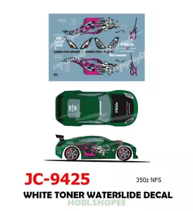 Calcomanías de tobogán de tóner blanco JC-9425 # 350z NFS - 1:64 Hot Wheels - Imagen 1 de 4