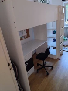 SMÅSTAD, weiß Kreidetafeloberfläche/mit Schreibtisch 4 Schubladen, 90x200 cm - Bild 1 von 4