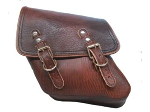 HARLEY FXD SOLO LEFT SIDE BAG SADDLEBAG RUSTIC BROWN DYNA 2006-17 - Picture 1 of 3