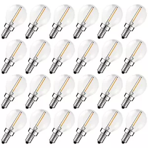 Luxrite S11 LED Night Light Bulbs 0.5W Dimmable Warm White E12 Base 24-Pack - Picture 1 of 7