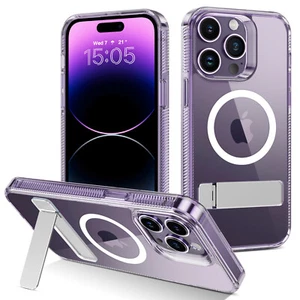 Für iPhone 14 Pro Max MagSafe Clear Case 6,7" Stoßfest mit Ständer Magnet Cover - Bild 1 von 7