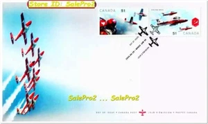 CANADA 2006 CANADIAN FIGHTER PLANE SNOWBIRDS FV FACE $1.02 STAMP SET COVER FDC - Picture 1 of 2