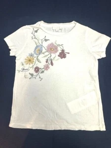 Gucci - Girls White Cotton Blend Shirt with Floral Embroidery - Picture 1 of 4