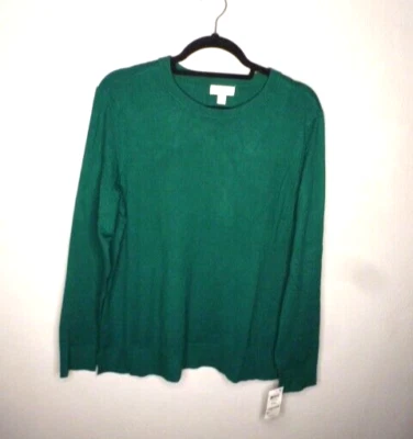 NUEVO CON ETIQUETAS $40 Style & Co suéter suéter de calibre fino verde abeto XL petite SUAVE Foto 1 de 4