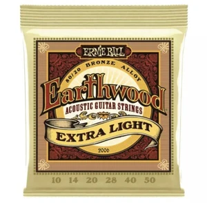 Ernie Ball 2006 Acoustic Guitar Strings Earthwood 80/20 BRONZE Extra Light 10-50 - Bild 1 von 1