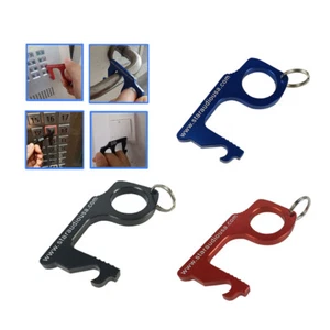 3 Pack Key Door Opener Handheld Keychains No Touch Hand Tool Touchscreen Stylus - Picture 1 of 12
