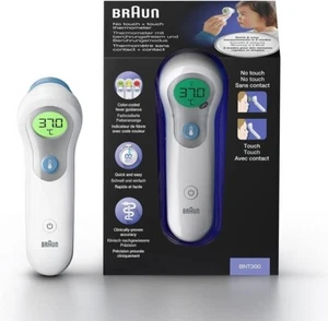 Braun Non contact forehead thermometer 2 Sec Results - Adult Baby Child Friendly - Picture 1 of 5