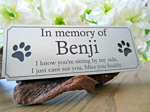 Adhesive Pet Memorial Garden Memorial Plaque Urn Name Plate - Not Metal - Picture 1 of 1