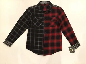 Art Class Youth Medium 8-10 Long Sleeve Shirt Red & Black Multicolored Plaid - Picture 1 of 4