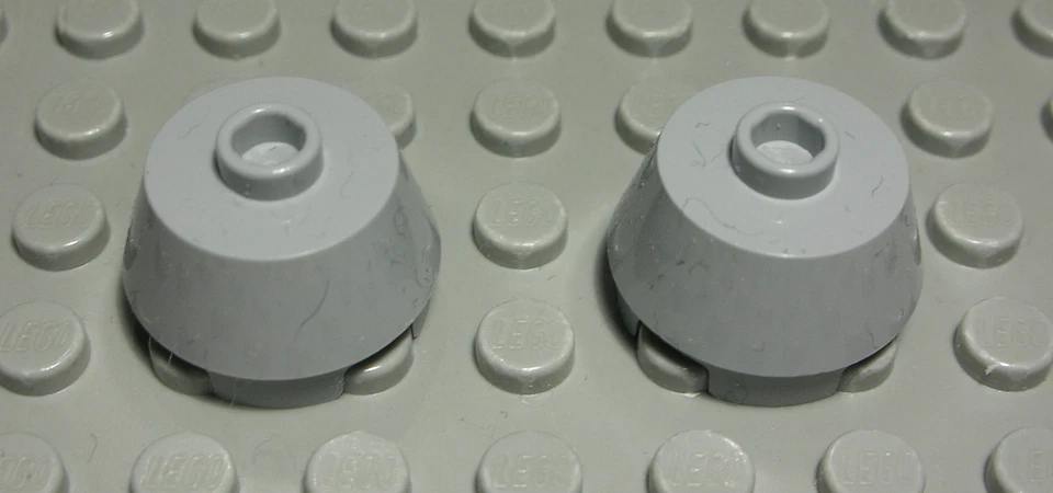 Lego Brick Dome Round 2x2x1 New Gray 2 Pieces - Image 1 of 1