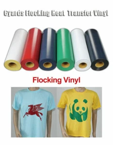 19.29in Width 10ft lenth Flocking Heat Press Transfer Vinyl Cutting Plotter DIY - Picture 1 of 18