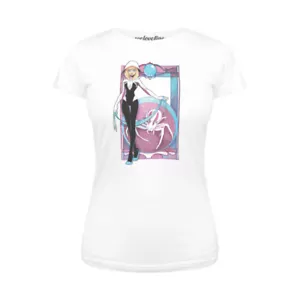 Marvel Spider-Gwen Nouveau Juniors White T-Shirt - Picture 1 of 1