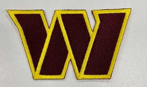 Washington Commanders W Team Logo Patch Jersey Redskins Football Team Cover