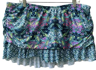 Kenneth Cole Reaction Swimwear Bikini Skirted Bottom Women’s 3X Paisley New - Image 1 of 4