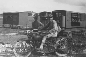 Harley Davidson 1917 US Army Motorrad Foto Photo - Bild 1 von 1