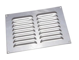 Cromo Brillante Louvred Ventilación Reja Cubierta 22.9X15.2cm Onestopdiy Nuevo - Imagen 1 de 1