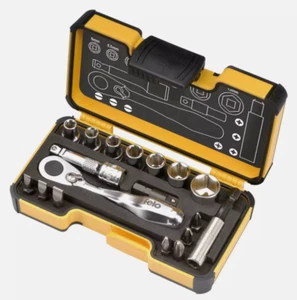 Felo Mini-Ratschen-Set 1/4" | inkl. Bits & Steckschlüsseleinsätze - Bild 1 von 1