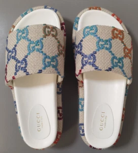 Gucci Pantolette Sandalette Schlappen Größe 37 mit Karton & Tasche Ungetragen - Bild 1 von 24