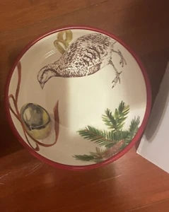 Williams-Sonoma 2011 "Christmas Carols" Pattern Ceramic 6.5" Soup / Cereal Bowl - Picture 1 of 3