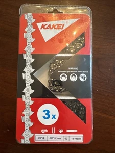 Kakei 18 Zoll Kettensägenkette 3/8" LP Teilung, 0,050" Stärke, 62 Antriebsglieder - Bild 1 von 7