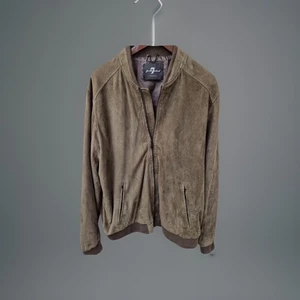  7 for all mankind  olive soft goat suede bomber 42in lovely condition RRP£1150 - Picture 1 of 6