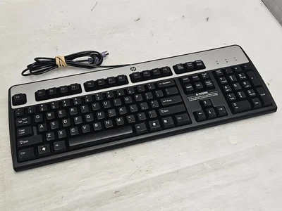 HP KB-0316, Black-Silver Vintage Keyboard PS/2 - TESTED AND WORKING - Image 1 of 3