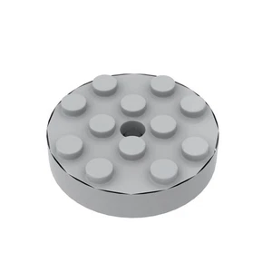 20x Part 3404 Turntable 4 x 4 - Old Type Complete, Perfectly Round Light Gray - Picture 1 of 3