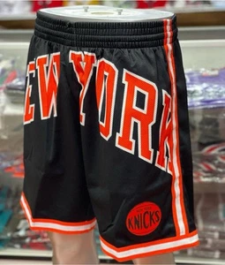 New York Knicks Blown Out Mitchell & Ness HWC Retro Logo Black Shorts. New - Picture 1 of 7