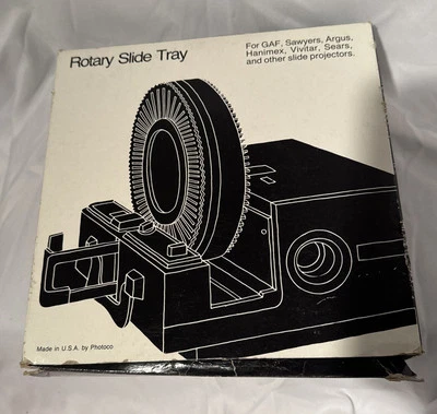 PHOTOCO Rotary Projector Slide Tray 100 2x2 Slides For GAF Sawyers Argus Hanimex - Image 1 of 3