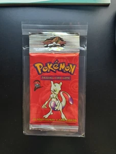 Pokemon Base Set 2 Long Crimp Pack Mewtwo Art Factory Sealed (unweighed) - Picture 1 of 4