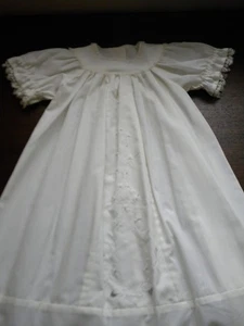 Vintage Handarbeit Baby Mädchen Kleid Taufkleid - Bild 1 von 18
