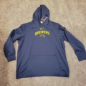Nike Milwaukee Brewers Sudadera Therma-Fit Auténtica Colección 3XL Totalmente Nueva - Imagen 1 de 7