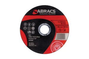 Connect Abracs Extra Thin Flat Cutting Discs 125mm x 1.0mm 10pc 32054 - Picture 1 of 1