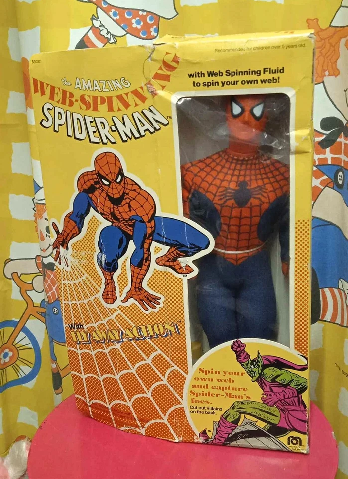 spider man fly away web spinning mego uomo ragno spara ragnatele 12inch - Imagen 1 de 4