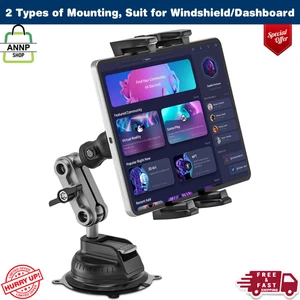 Heavy Duty Tablet Mount, Car Truck Dash/Windshield Holder for 4.7"-12.9" iPad St - Picture 1 of 24