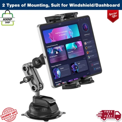 Heavy Duty Tablet Mount, Car Truck Dash/Windshield Holder for 4.7"-12.9" iPad St - Image 1 of 4