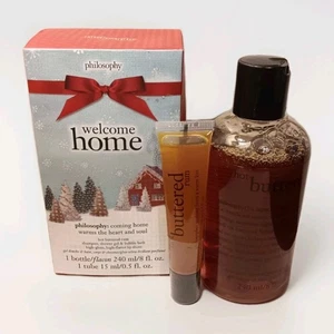 Philosophy HOT BUTTERED RUM set regalo vacanze 1 tubo aroma lucidalabbra e 1 shampoo - Foto 1 di 18
