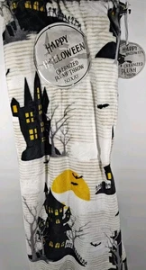 Happy Halloween Übergröße 50 x 70 Plüsch bedruckt Überwurf Decke Spukhaus NEU  - Bild 1 von 7