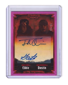 Eddie Munson & Dustin Henderson Dual AUTO Pink /86 Stranger Things Zerocool - Picture 1 of 2