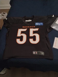 🌲NFL CINCINNATI🎁 BENGALS PRACTICE JERSEY WORN TEE HIGGINS #55  - Bild 1 von 4