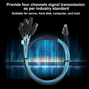 Linia połączeniowa 12 Gbps MINI SAS 38p SFF‐8654 do 4x serwer transmisja danych FY - Zdjęcie 1 z 14