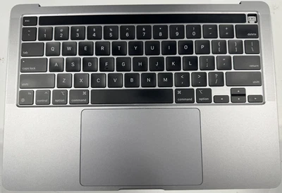 MACBOOK PRO 13" M1 2020 A2338 TASTATUR TOP CASE HANDAUFLAGE BATT TOUCHPAD GRAU A- - Bild 1 von 4