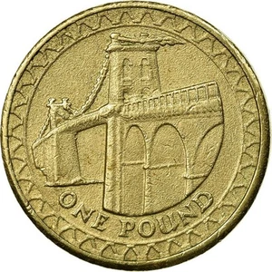 United Kingdom | 1 Pound Coin | Menai Bridge | Km:1051 | 2005 - Picture 1 of 12