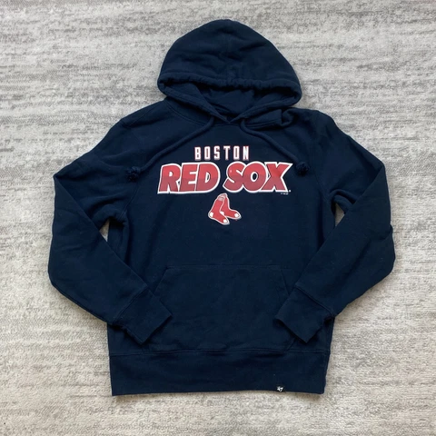'47 Boston Red Sox Sweater Adult Medium Blue Red Hoodie Cotton MLB Baseball Mens Cover