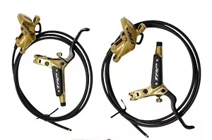 Juego de frenos de disco hidráulicos TRP DH-R EVO HD-M846 pinza de 4 pistones delantera trasera dorada EE - Imagen 1 de 7