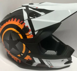 Just1 J32 Merica Helmet Orange Youth S 908515 MX Motocross ATV UTV Offroad - Picture 1 of 10