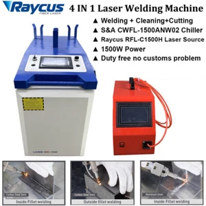 Hand-Laserschweißer Raycus 1500W Laserschneiden Reinigung Drahtzuführung Kühler - Bild 1 von 17