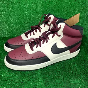 NIB Men Nike Court Vision Mid Next Nature White Dark Beetroot Red DN3577-600 - Picture 1 of 6
