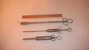 3-Vintage Farmhouse Animal Pill Pushing Tools - Picture 1 of 5