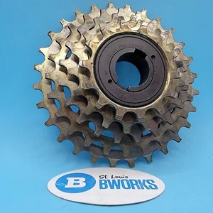 Vintage 80's SunTour Pro-Compe Gold 5 Speed Freewheel 14-28 Eng. 1.37" x 24 g22 - Picture 1 of 7